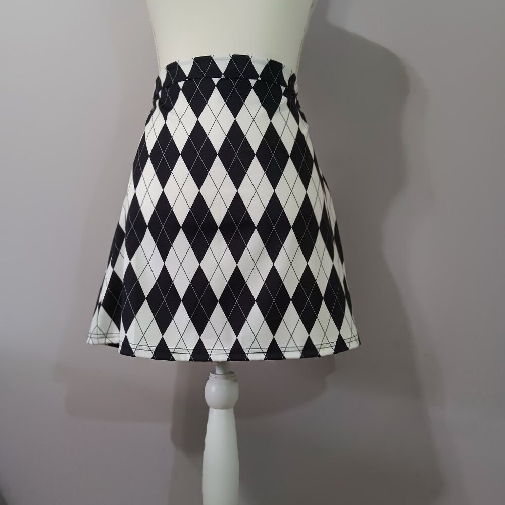 Argyle mini skirt